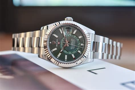 new rolex sky dweller green|rolex sky dweller price chart.